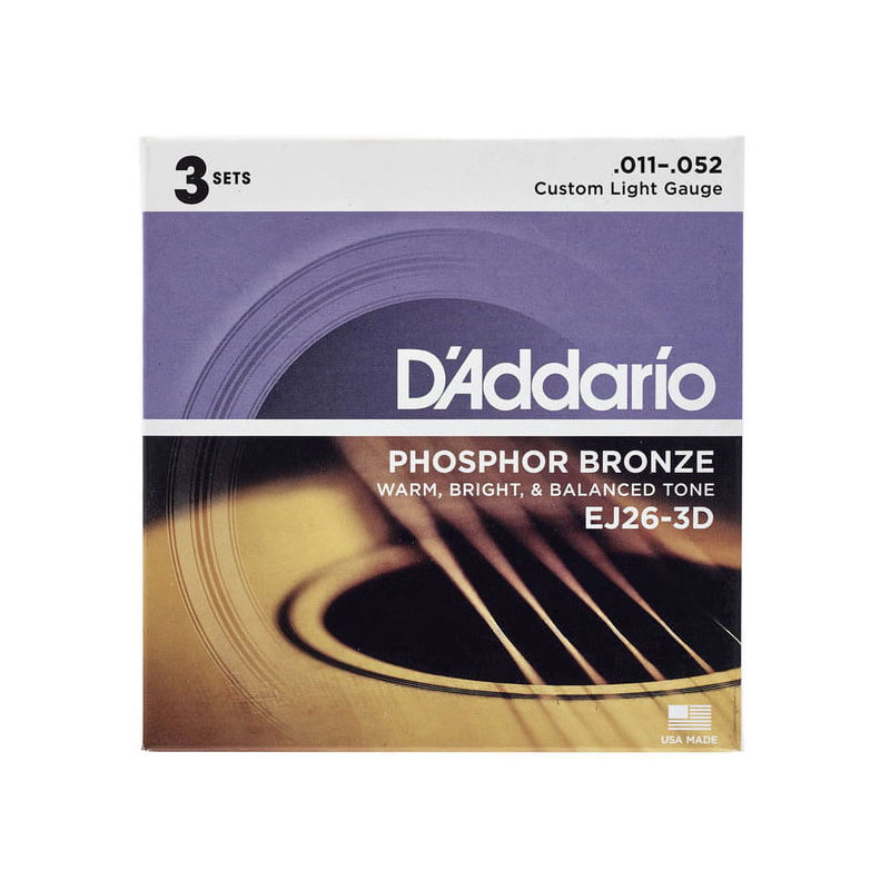 قیمت خرید فروش سیم گیتار آکوستیک داداریو D'Addario EJ26 3D