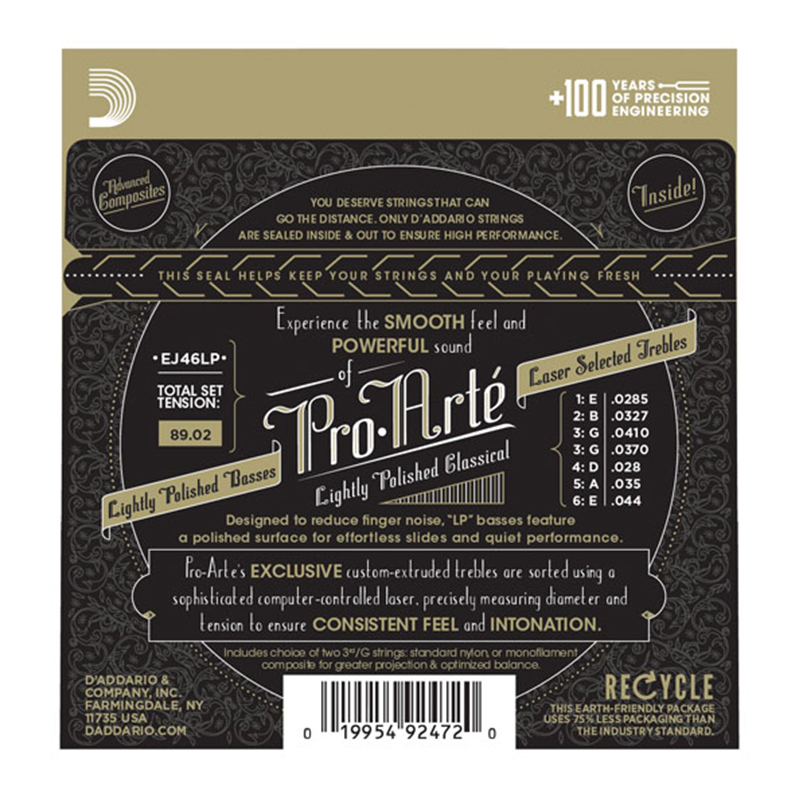 سیم گیتار کلاسیک داداریو D'Addario EJ46LP Pro-Arté Composite Hard Tension