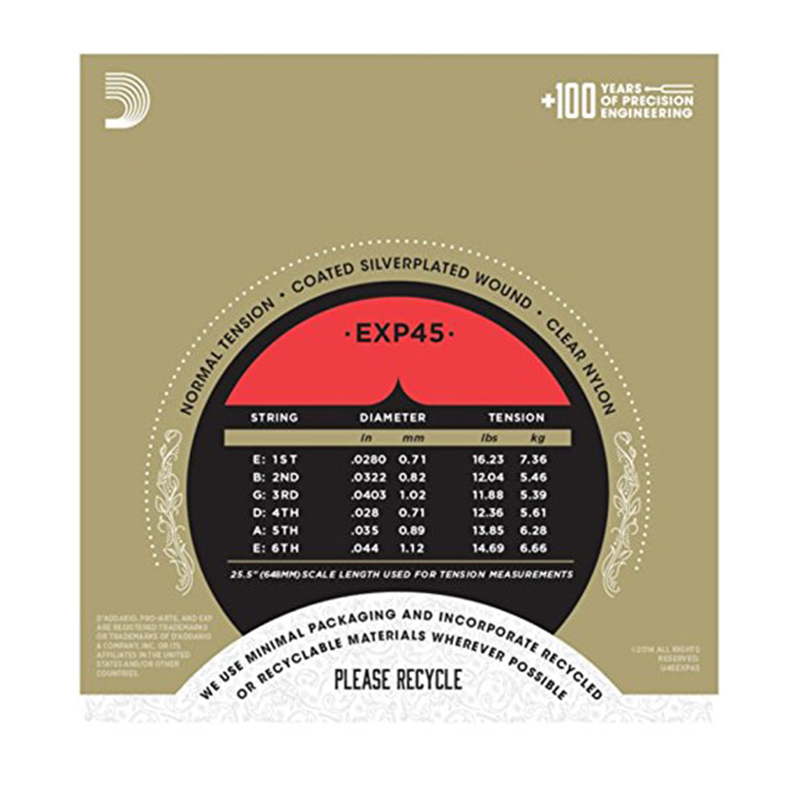 سیم گیتار کلاسیک داداریو D'Addario EXP45