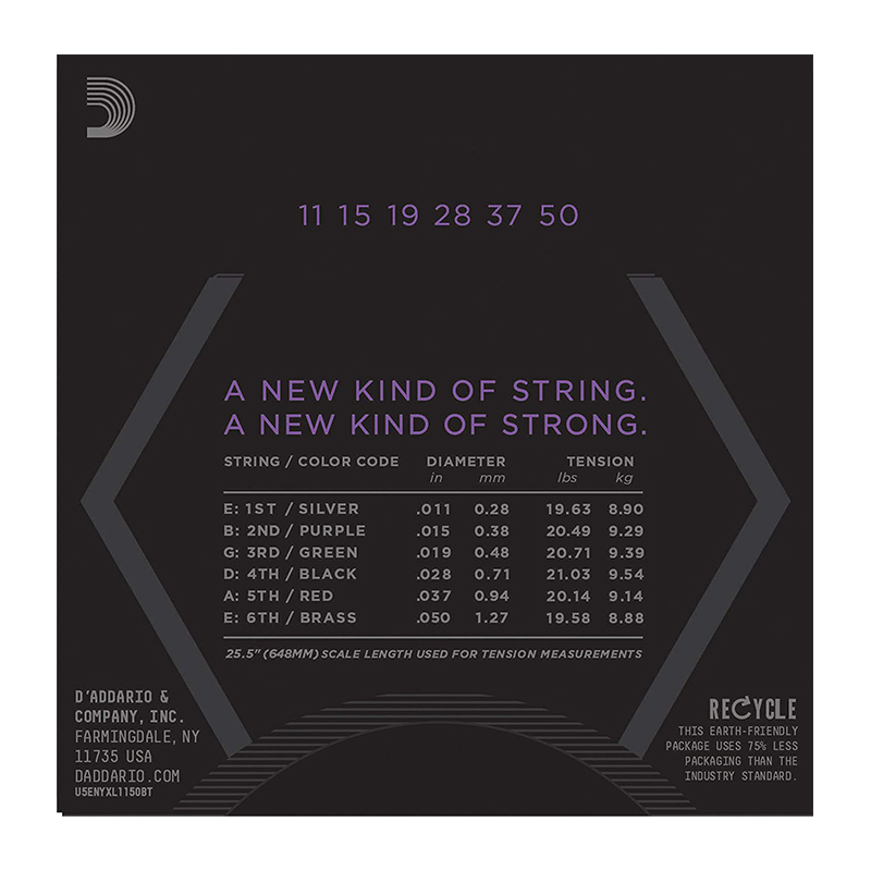 سیم گیتار الکتریک داداریو D'Addario NYXL1150BT Nickel Wound Balanced Tension