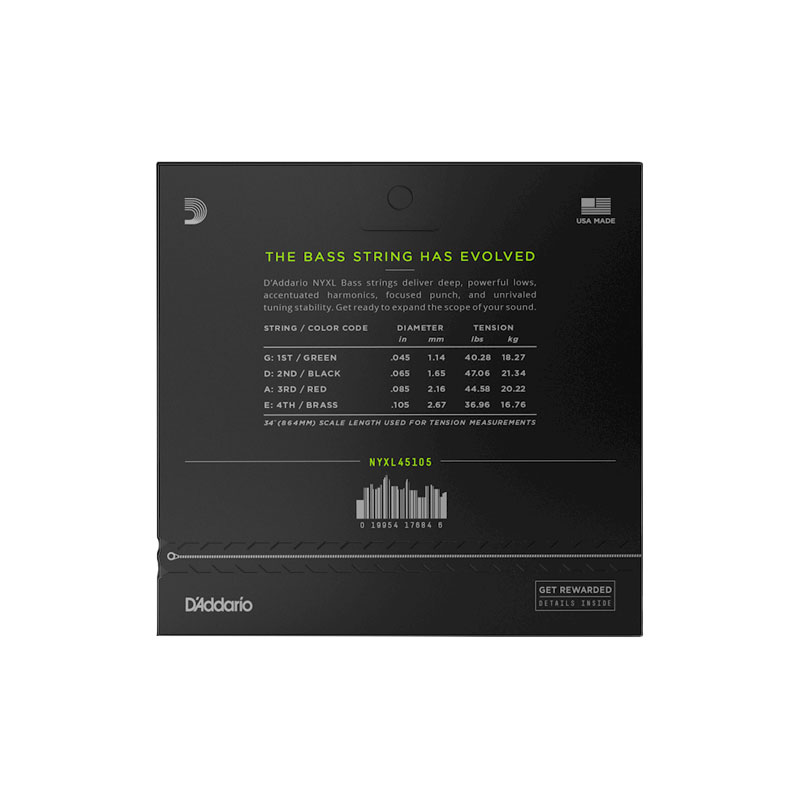 سیم گیتار بیس داداریو D'Addario NYXL45105 Bass String