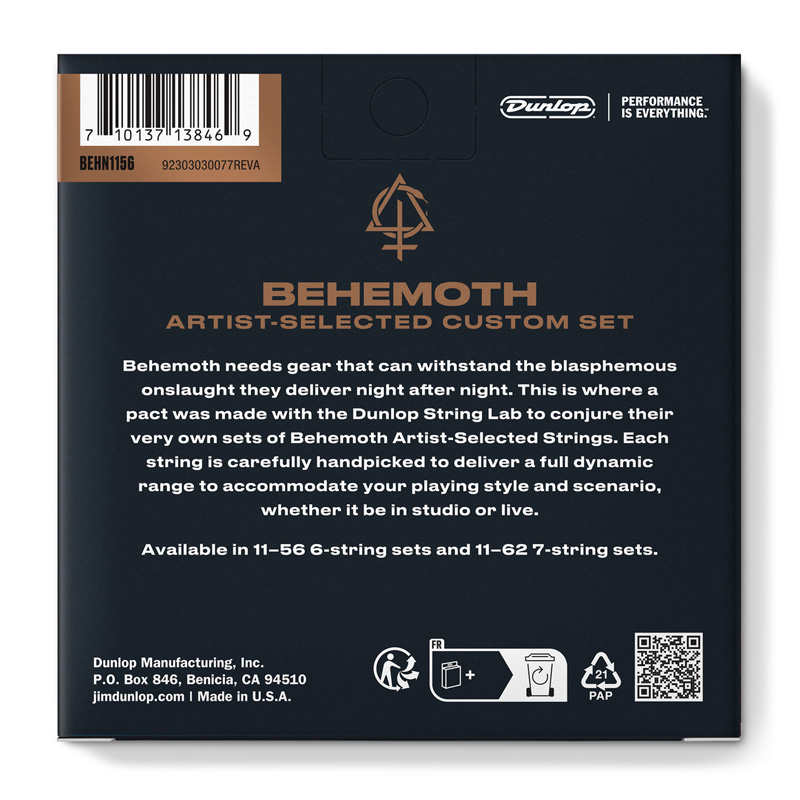 سیم گیتار الکتریک دانلوپ Dunlop Behemoth Custom 11-56