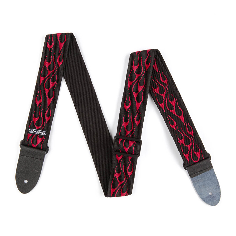 قیمت خرید فروش بند گیتار دانلوپ Dunlop Classic Strap Flambe Red D38-11RD
