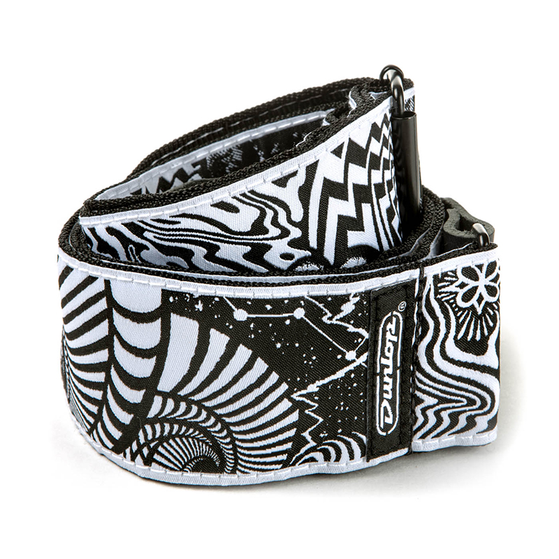 بند گیتار دانلوپ Dunlop ILD02 ILOVEDUST Black & White Vortex Guitar Strap