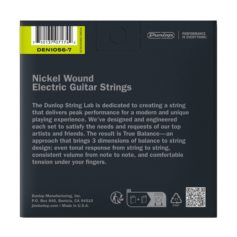 سیم گیتار الکتریک دانلوپ Dunlop Nickel Wound 10-56 7-String