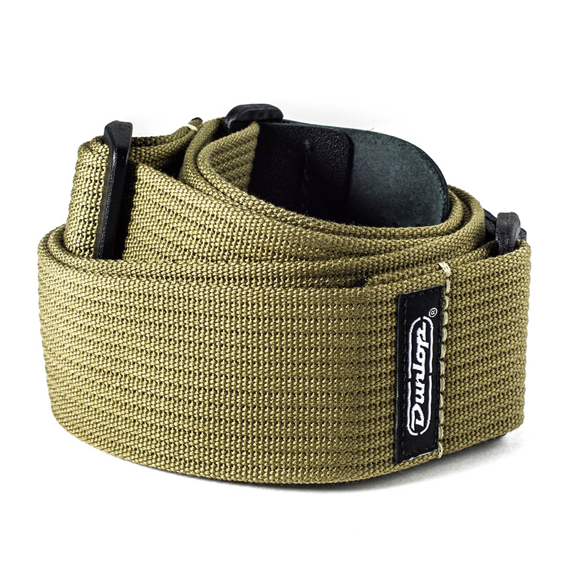 بند گیتار دانلوپ Dunlop Ribbed Cotton Starp Olive Green D27-01OL