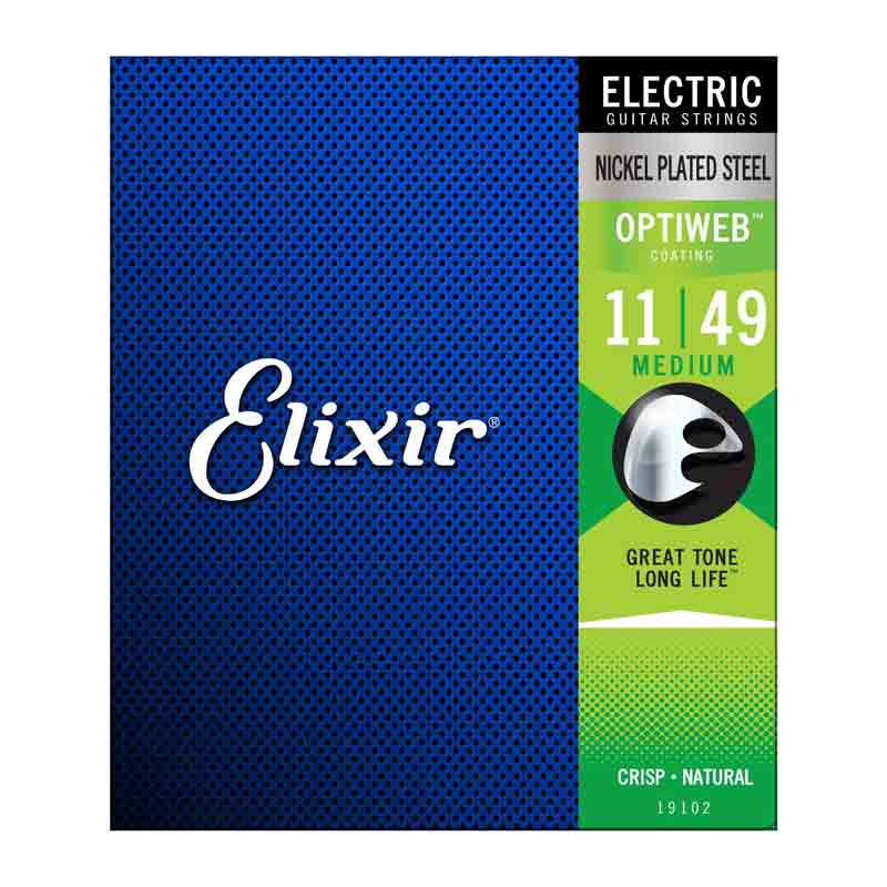 قیمت خرید فروش سیم گیتار الکتریک الکسیر Elixir 11-49 Optiweb