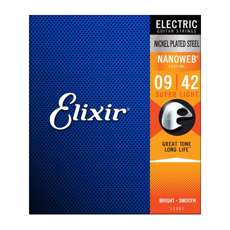 قیمت خرید فروش سیم گیتار الکتریک الکسیر Elixir Nanoweb Electric Nickel Plated Steel 09-42