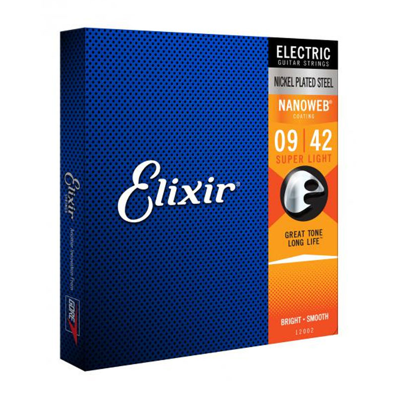 سیم گیتار الکتریک الکسیر Elixir Nanoweb Electric Nickel Plated Steel 09-42