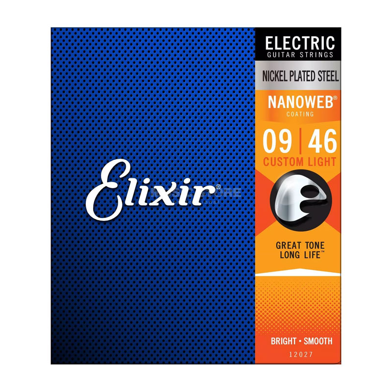 قیمت خرید فروش سیم گیتار الکتریک الکسیر Elixir Nanoweb Electric Nickel Plated Steel 09-46