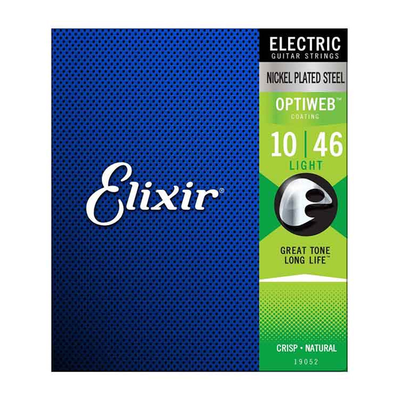 قیمت خرید فروش سیم گیتار الکتریک الکسیر Elixir Optiweb Electric Nickel Plated Steel 10-46