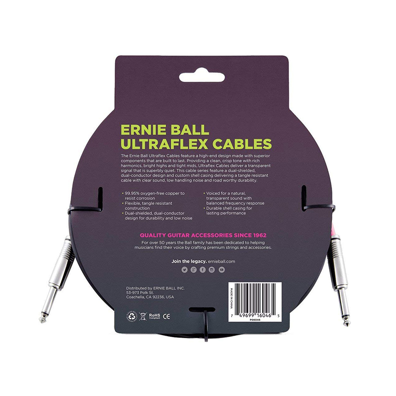 کابل رابط ارنی بال Ernie Ball 20 ft Instrument Cable