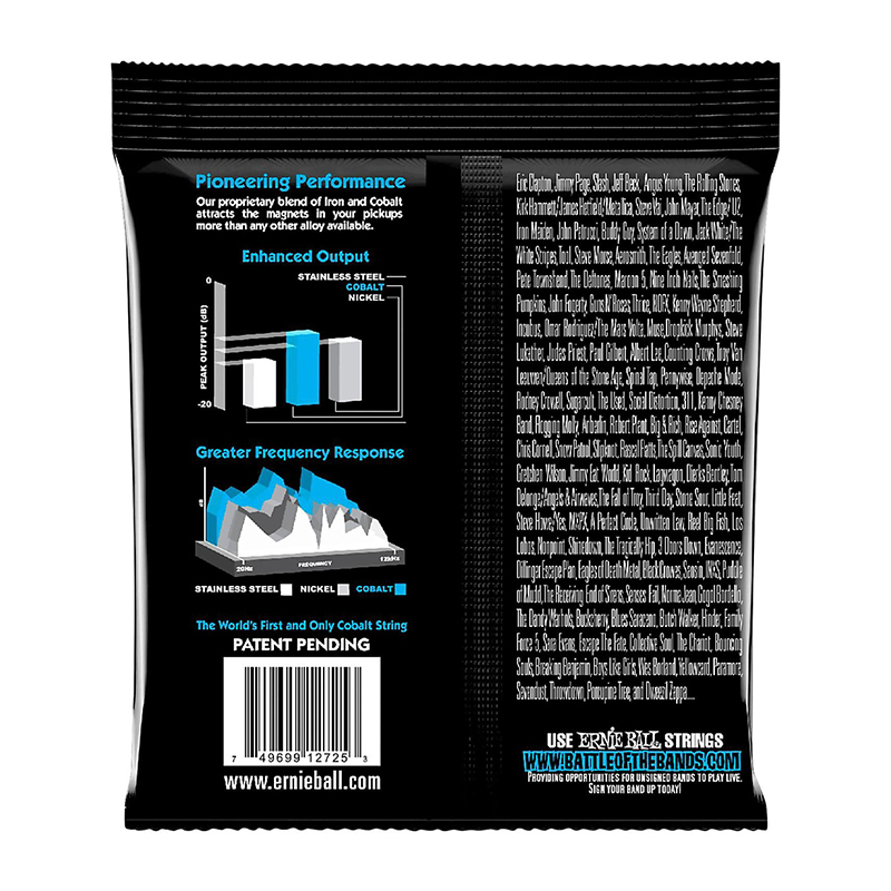 سیم گیتار الکتریک ارنی بال Ernie Ball 2725 Cobalt Extra Slinky Electric Strings