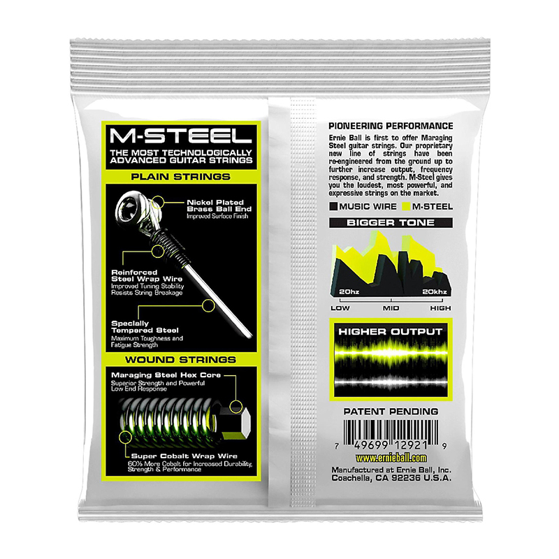سیم گیتار الکتریک ارنی بال Ernie Ball 2921 M-Steel Regular Slinky Electric Guitar Strings