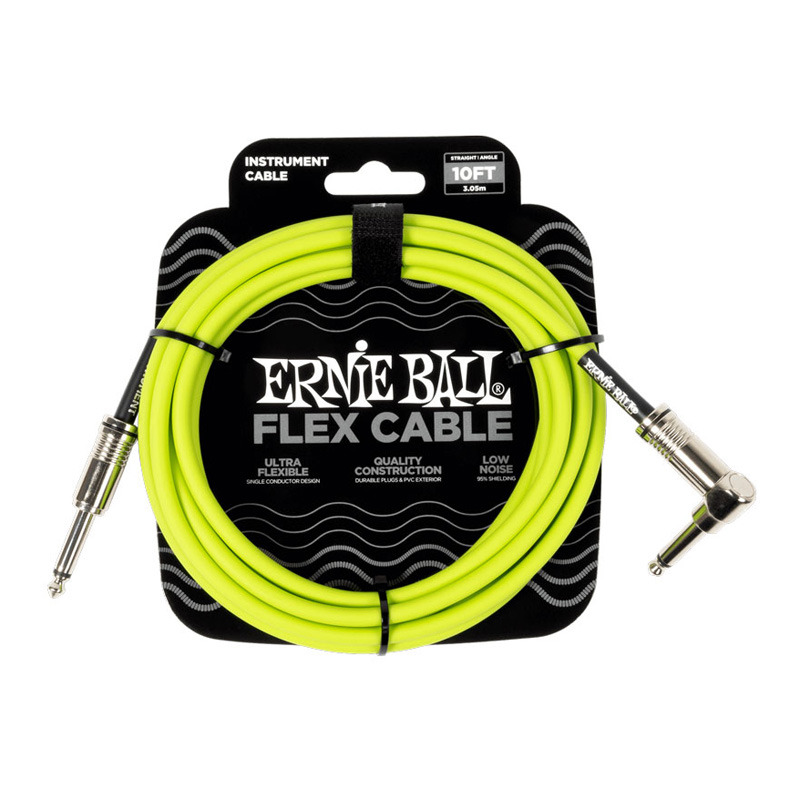 قیمت خرید فروش کابل رابط ارنی بال Ernie Ball 6465 Flex Straight Angle 3.05m Green