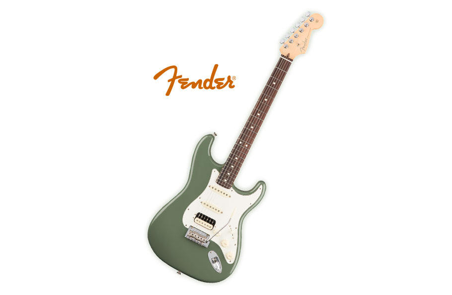 گیتار الکتریک Fender American Professional HSS Shawbucker Stratocaster - Antique Olive w/ Rosewood Fingerboard