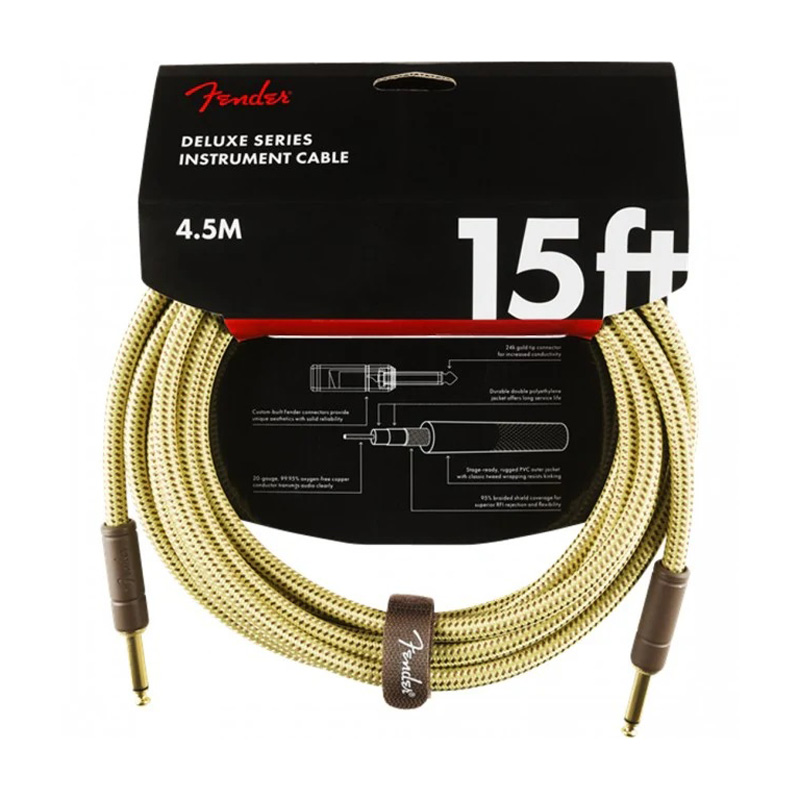 قیمت خرید فروش کابل رابط فندر Fender Deluxe Series Instrument Cable Tweed 4.5m