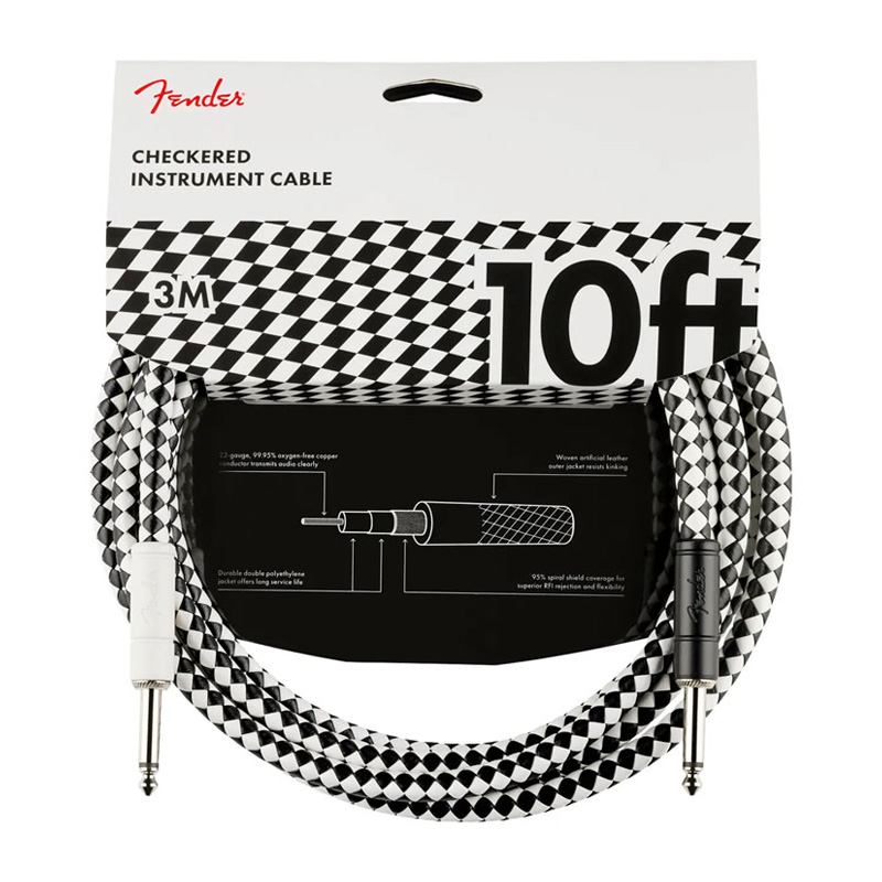 قیمت خرید فروش کابل گیتار فندر Fender Professional Series Instrument Cable Checkerboard 3m