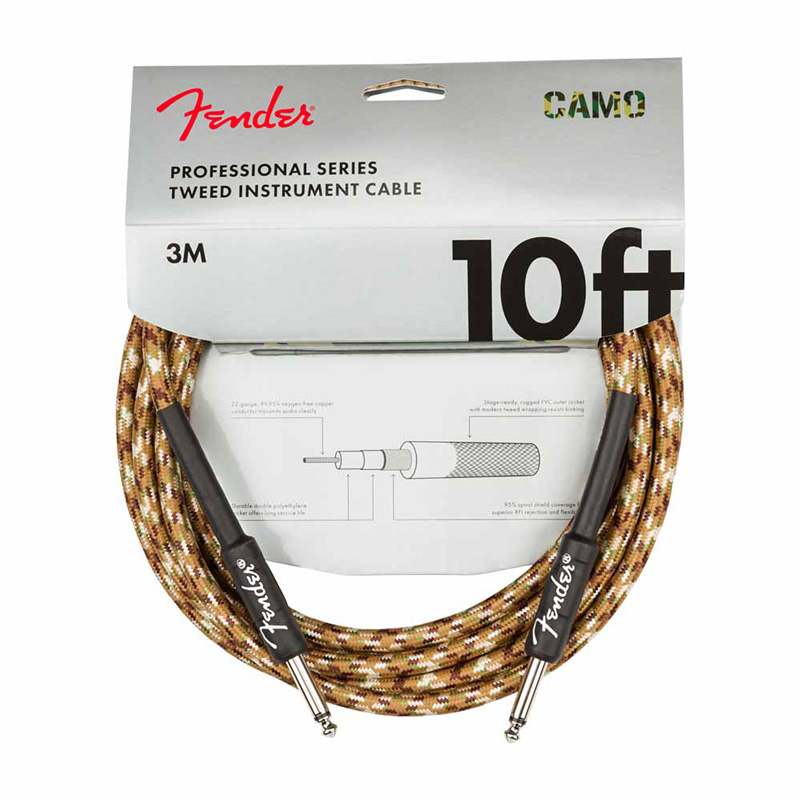 قیمت خرید فروش کابل رابط فندر Fender Professional Series Instrument Cable Desert Camo Tweed 3m