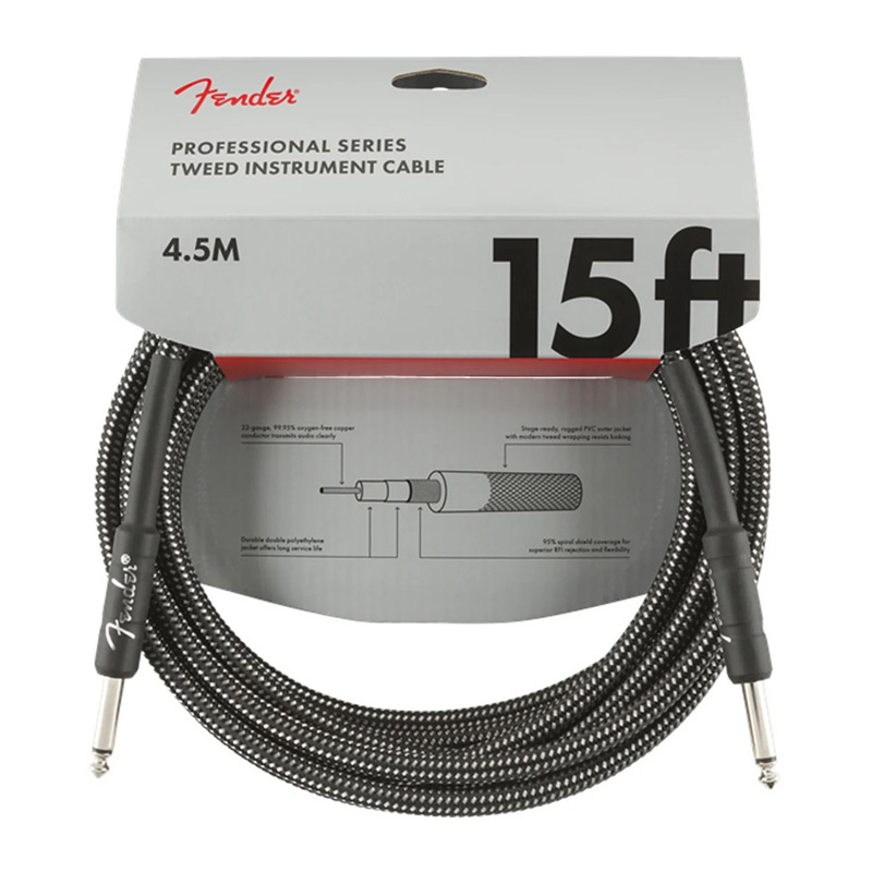 قیمت خرید فروش کابل رابط فندر Fender Professional Series Instrument Cable Gray Tweed 4.5m
