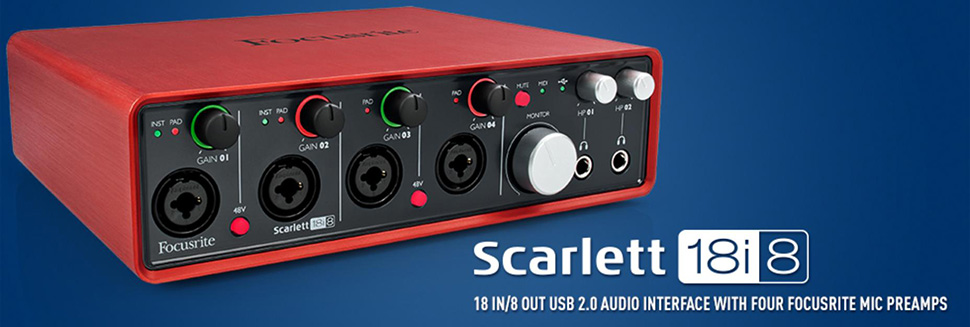 Focusrite Scarlett 18i8 USB 2.0 کارت صدا