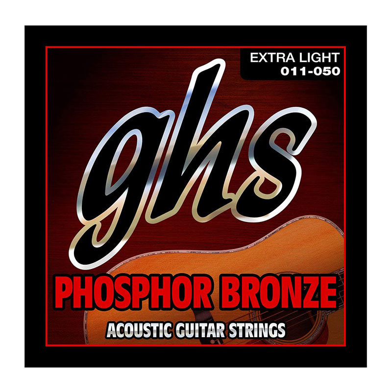 قیمت خرید فروش سیم گیتار آکوستیک جی اچ اس Ghs Phosphor Bronze Acoustic Guitar Strings 11-50