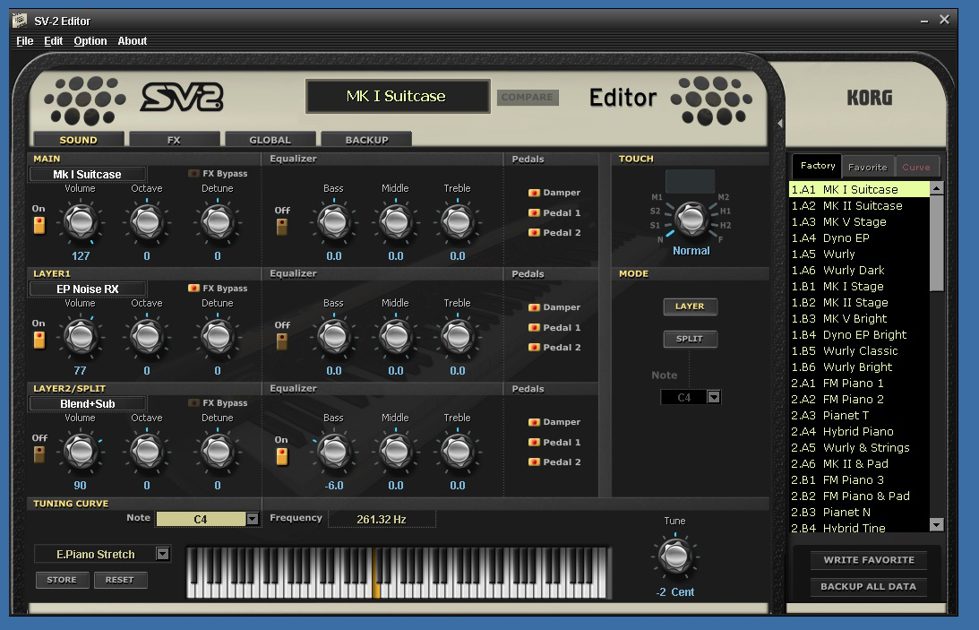 پیانو دیجیتال KORG SV2 88
