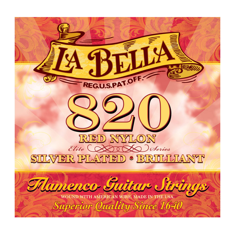 قیمت خرید فروش سیم گیتار کلاسیک لابلا La Bella 820 Red Nylon