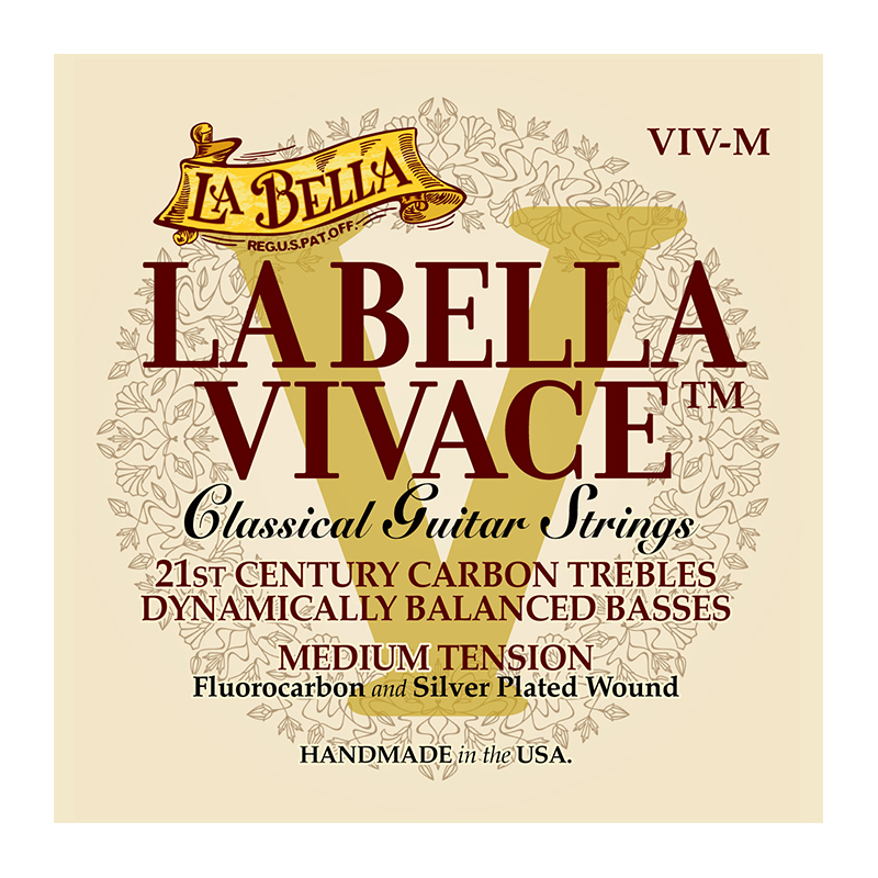 قیمت خرید فروش سیم گیتار کلاسیک لابلا La Bella Vivace Fluorocarbon Classical Guitar Strings – Medium Tension