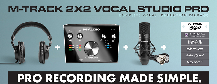 M-Audio M-Track 2x2 Vocal Studio Pro کارت صدا و پکیج استودیو