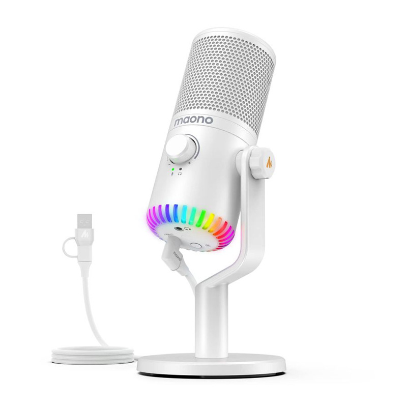 قیمت خرید فروش میکروفون یو اس بی ماونو Maono DM30 White