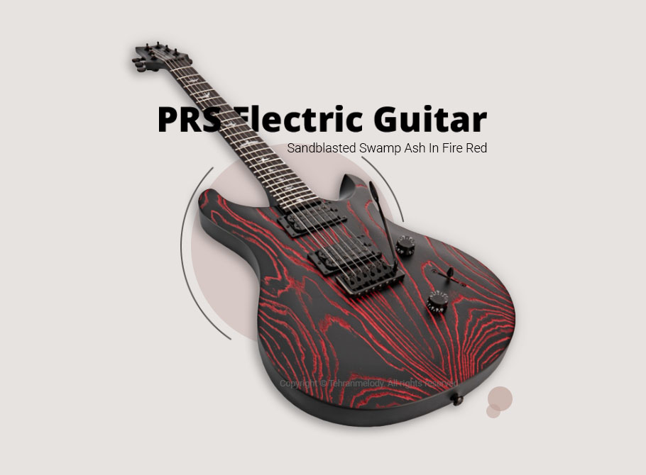 گیتار الکتریک PRS SE Custom 24 Ltd Ed Sandblasted Swamp Ash In Fire Red #T13653