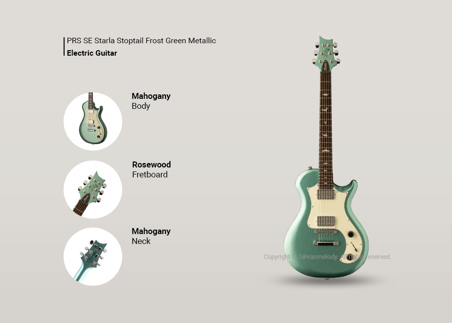 گیتار الکتریک PRS SE Starla Stoptail Frost Green Metallic