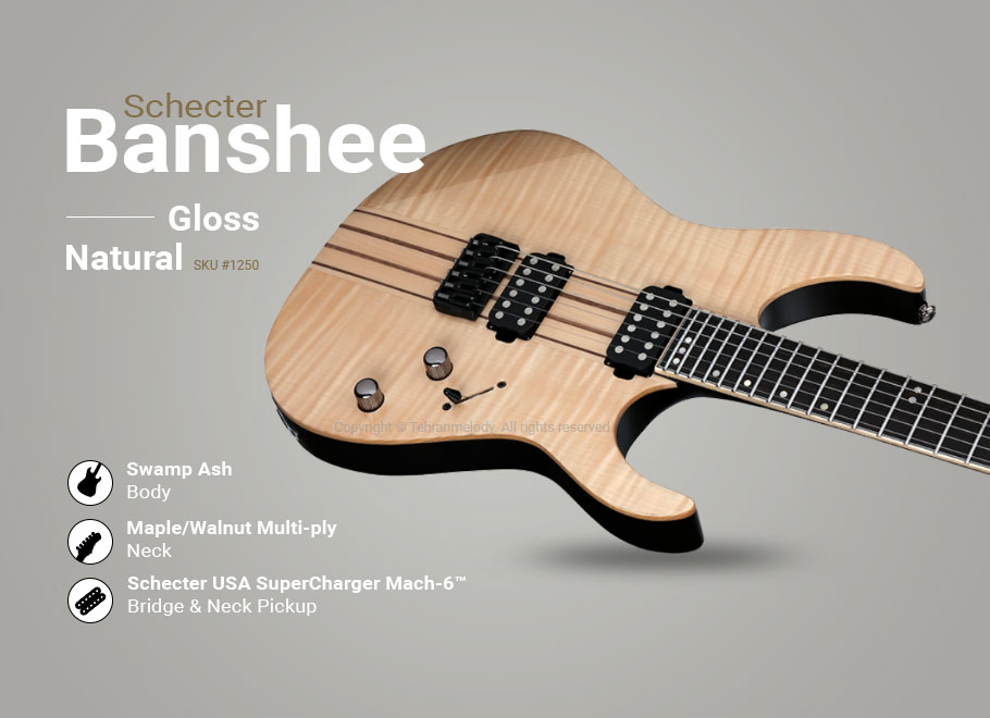 گیتار الکتریک Schecter Banshee Elite-6 Gloss Natrual SKU #1250