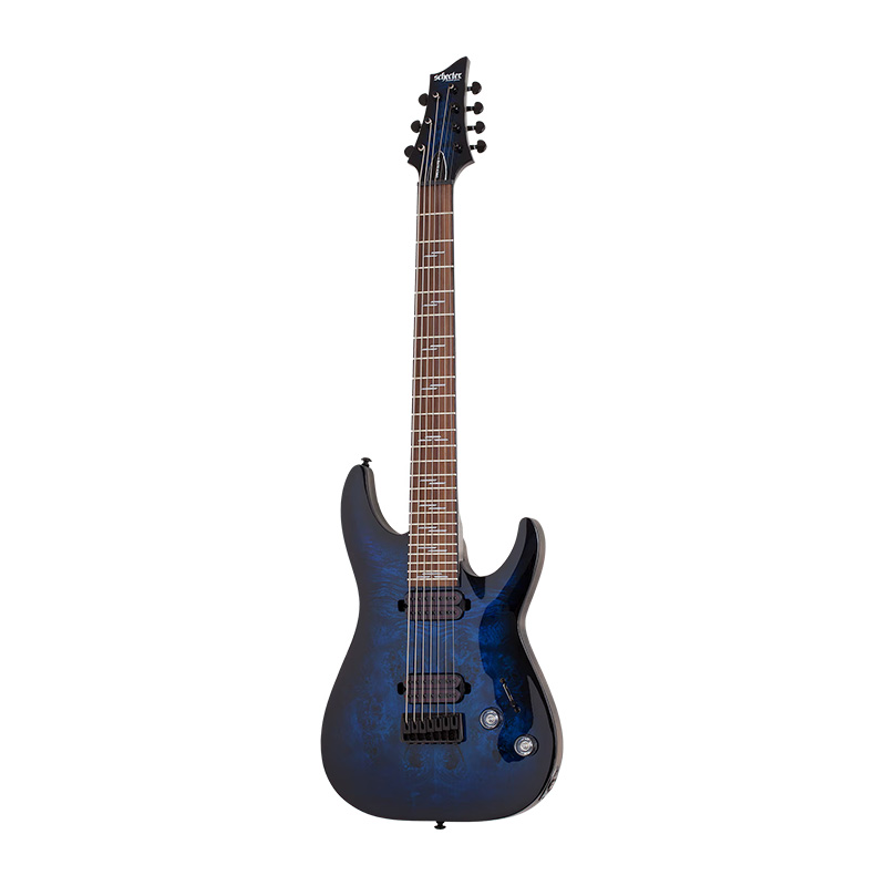 قیمت خرید فروش گیتار الکتریک شکتر Schecter Omen Elite-7 See Thru Blue Burst SKU #2458