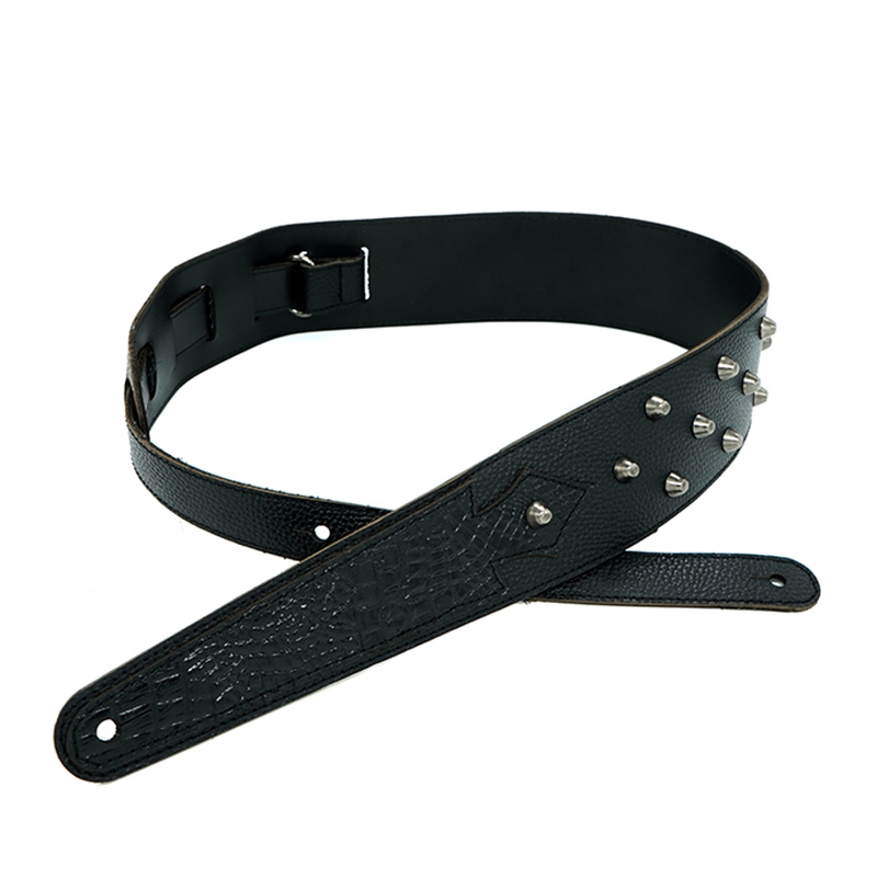 قیمت خرید فروش بند گیتار شاینینگ ساند Shining Sound Leather Strap Spike M01 Black