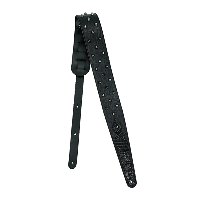 بند گیتار شاینینگ ساند Shining Sound Leather Strap Spike M01 Black