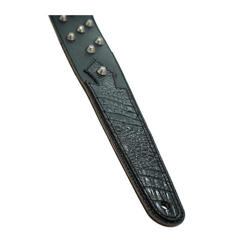 بند گیتار شاینینگ ساند Shining Sound Leather Strap Spike M01 Black
