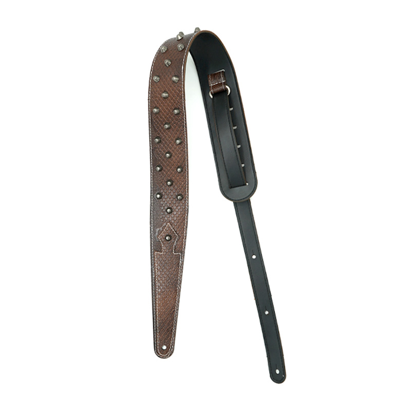قیمت خرید فروش بند گیتار شاینینگ ساند Shining Sound Leather Strap Spike M01 Brown