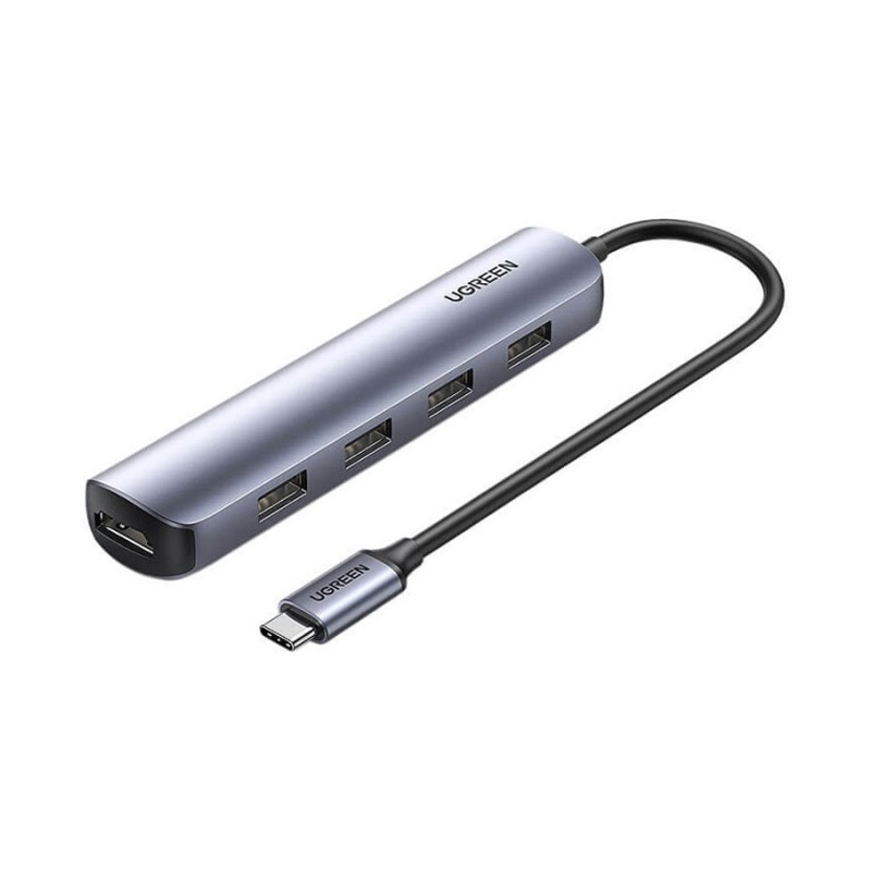 هاب یوگرین UGREEN 5-In-1 Multifunction Adapter USB-C to HDMI + 4xUSB 3.0 CM417 20197