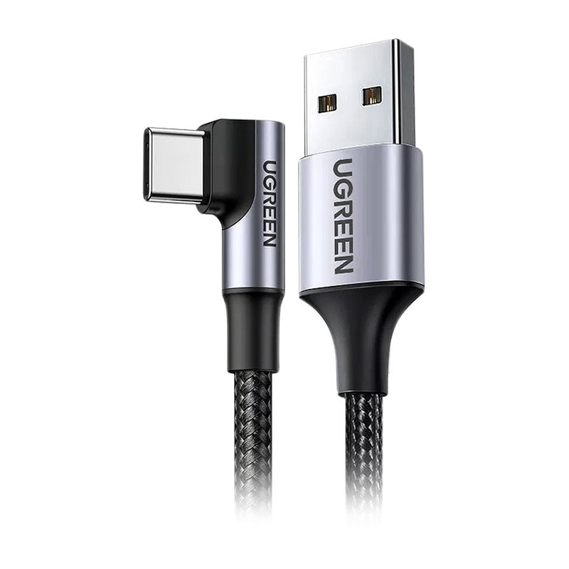 قیمت خرید فروش کابل رابط یوگرین UGREEN Rightangle USB A to USB C 2m Black US284 50942