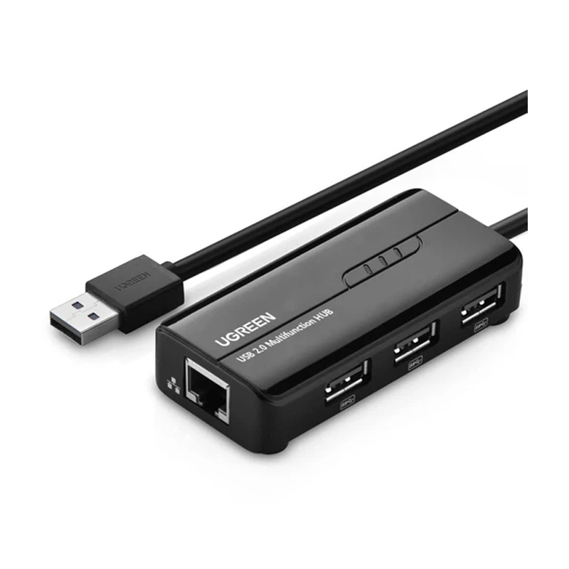 قیمت خرید فروش هاب یوگرین UGREEN USB 2.0 10/100MBPS Network Adapter Black 20264
