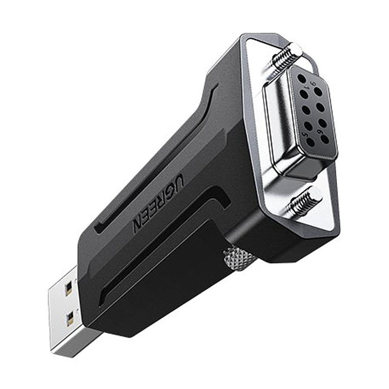 کابل رابط یوگرین UGREEN USB-A 2.0 to DB9 RS-232 Female Adapter Black CM326 80111