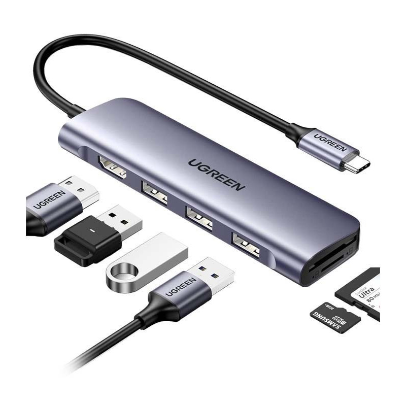 هاب یوگرین UGREEN USB-C to 3 Ports USB 3.0 A Hub CM195 70410