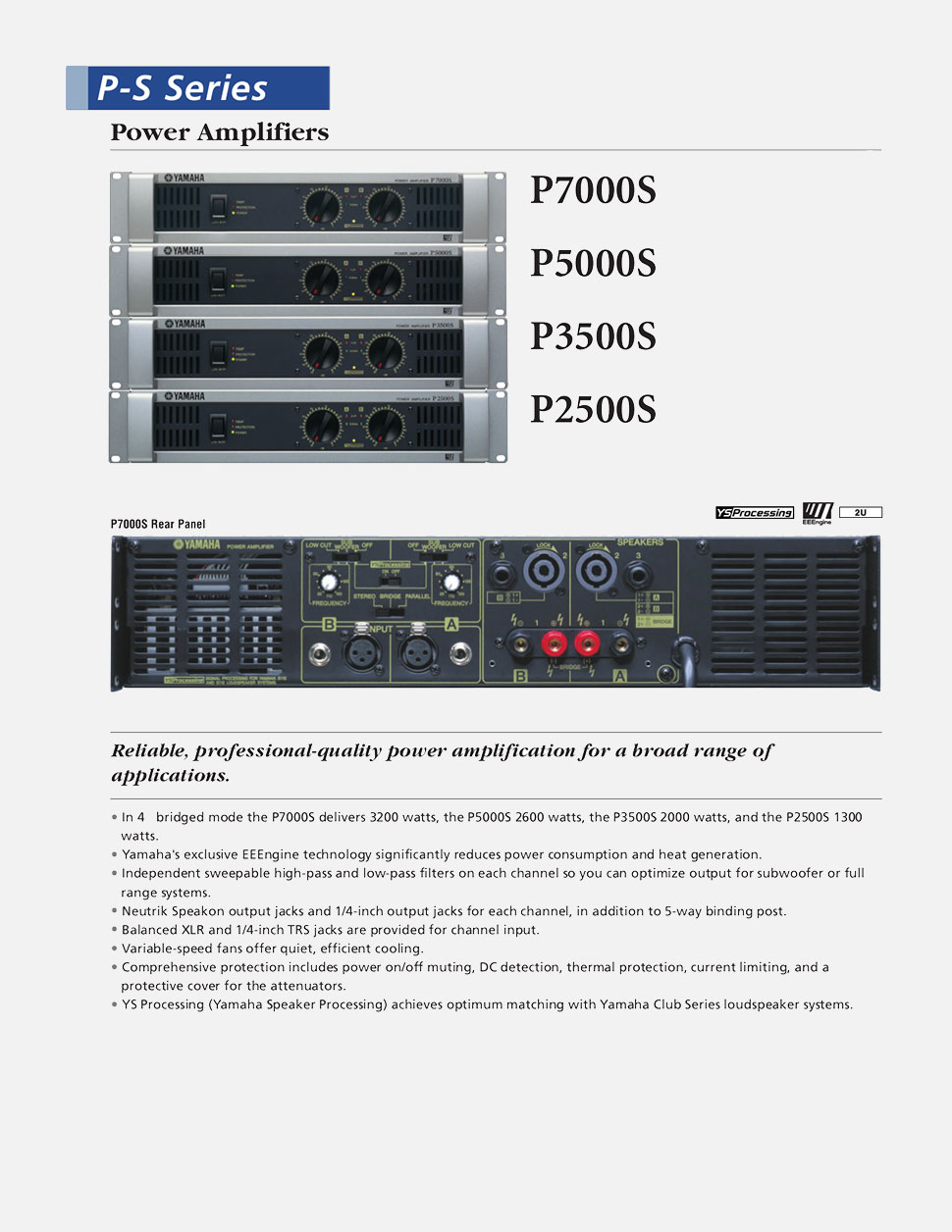 Yamaha P2500S آمپلی فایر